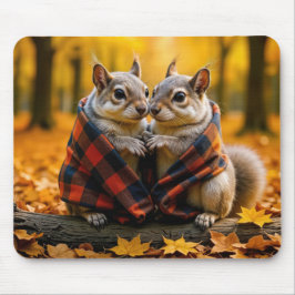 Alfombrilla De Ratón Ardillas balanceándose bajo una manta de plástico