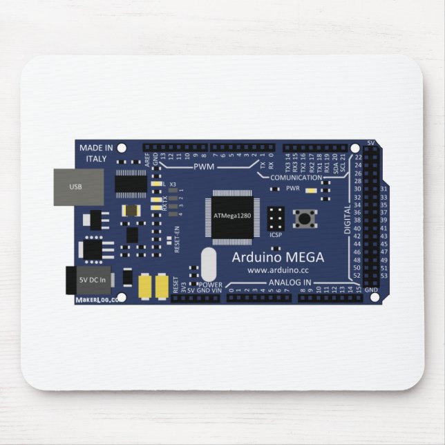 Alfombrilla De Ratón Arduino mega (Frente)