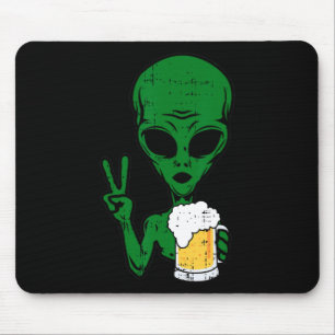 Alfombrilla De Ratón Area-51 Cerveza Alien Signo de paz Lazy Bebe Hallo