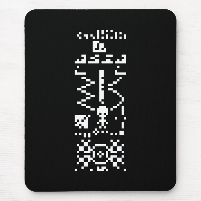 Alfombrilla De Ratón Arecibo Binary Message Reply (Frente)