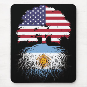 Alfombrilla De Ratón Argentina: Bandera de raíces argentinas norteameri