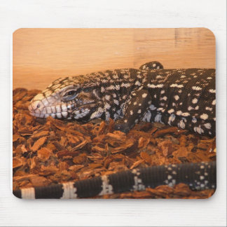 Alfombrilla De Ratón Argetine Tegu blanco y negro