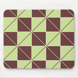 Alfombrilla De Ratón Argyle de tablero de cheques verde y marrón