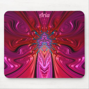 Alfombrilla De Ratón ARIA ~ Almohadilla de ratón rosa y rojo salvaje