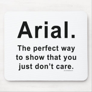 Alfombrilla De Ratón Arial Font Humor Mug