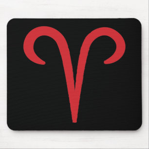 Alfombrilla De Ratón ARIES Astrología roja Zodiac Marzo Abril Cumpleaño