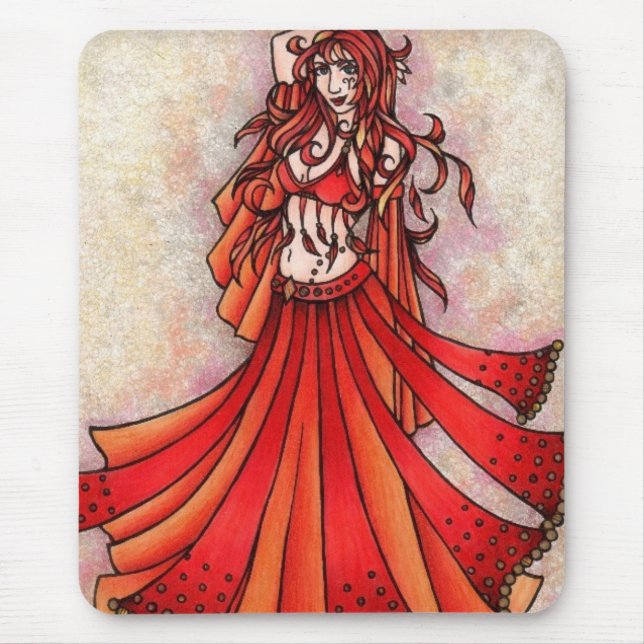 Alfombrilla De Ratón Aries Belly Dancer Art (Frente)
