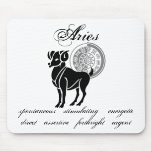 Alfombrilla De Ratón Aries de personalizable retrata el zodiaco al esti