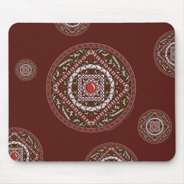 Alfombrilla De Ratón Aries Mandala Mousepad (Frente)