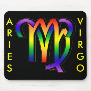 Alfombrilla De Ratón Aries y virgo de GLBT