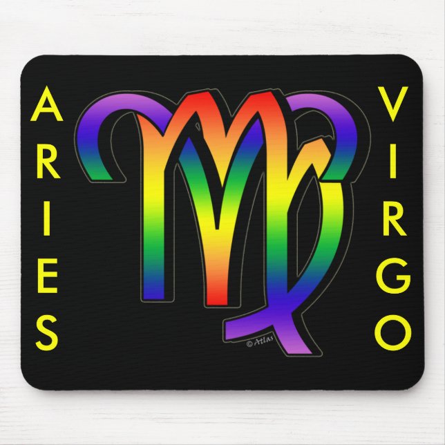 Alfombrilla De Ratón Aries y virgo de GLBT (Frente)