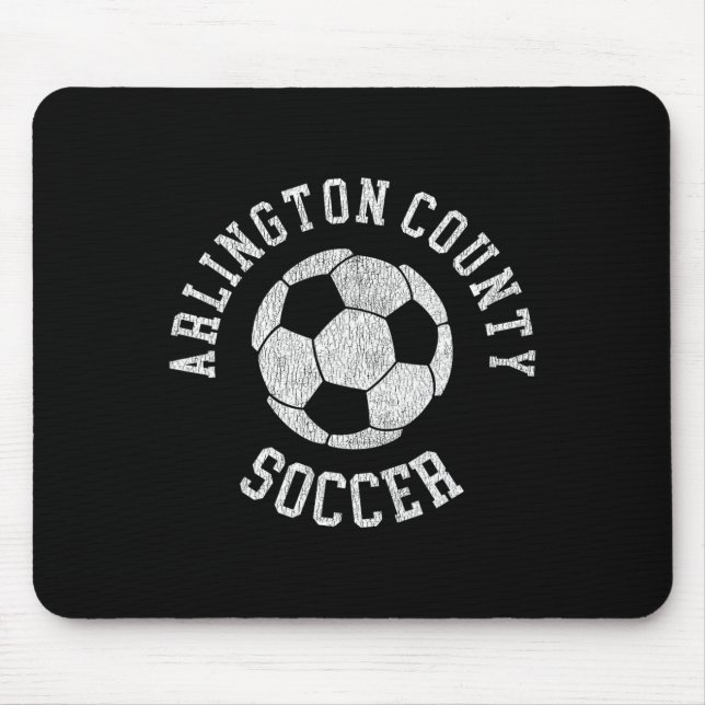 Alfombrilla De Ratón Arlington County Soccer Retro Distressed 90's Vint (Frente)