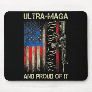 Alfombrilla De Ratón Arma EE. UU. Bandera Patriotas Ultra MAGA y Orgull