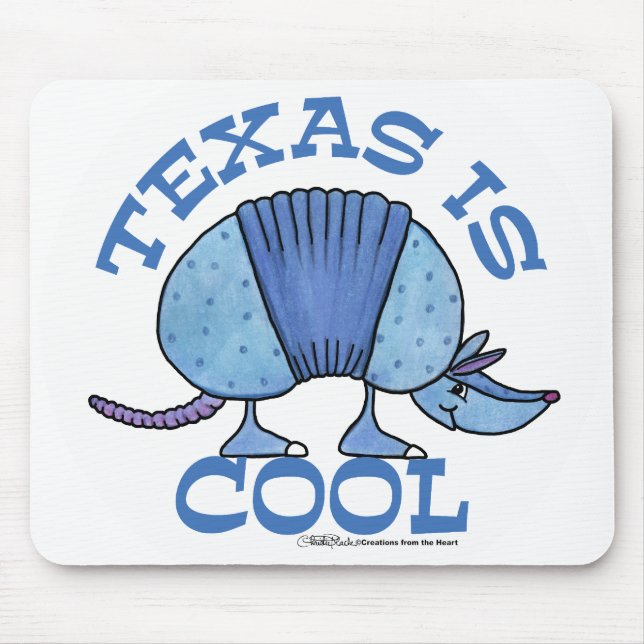 Alfombrilla De Ratón Armadillo Blue-Texas es Guay (Frente)