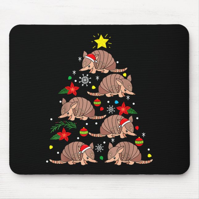 Alfombrilla De Ratón Armadillo Christmas Ornament Tree Funny Zookeeper  (Frente)
