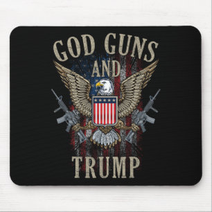 Alfombrilla De Ratón Armas Y Bandera De Segunda Enmienda De Trump Ar15