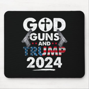 Alfombrilla De Ratón Armas Y Bandera Estadounidense De Trump 2024