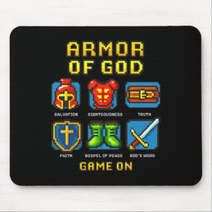 Alfombrilla De Ratón Armor Of God Pixel Faith Christian Video Game