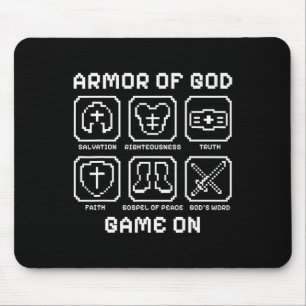Alfombrilla De Ratón Armor Of God Pixel Faith Christian Video Game