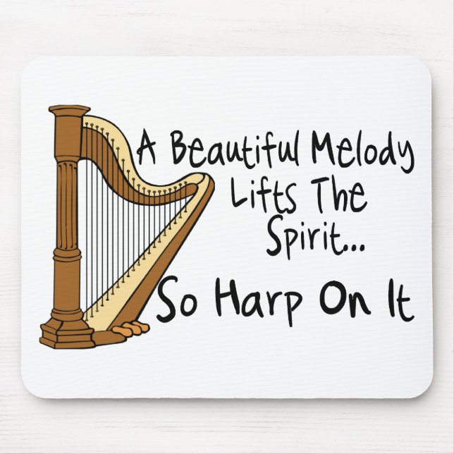 Alfombrilla De Ratón Arpa en ella (Frente)