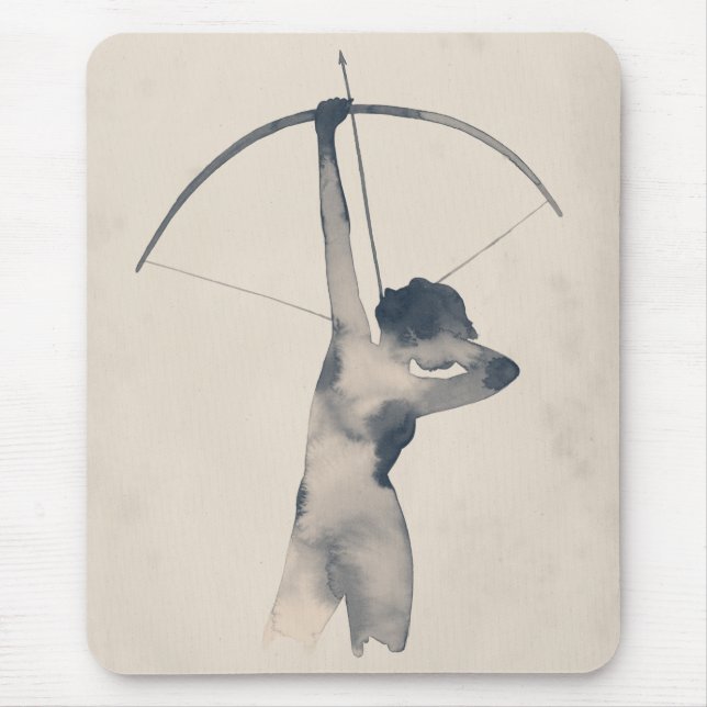 Alfombrilla De Ratón Arquero acuarela (Frente)