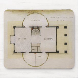 Alfombrilla De Ratón Arquitectura antigua, planta y villa griega