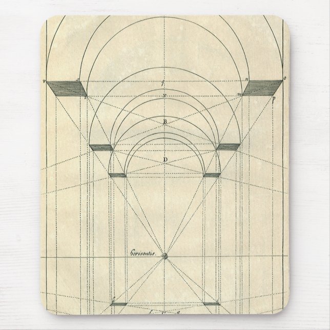 Alfombrilla De Ratón Arquitectura de época, perspectiva de arco renacen (Frente)
