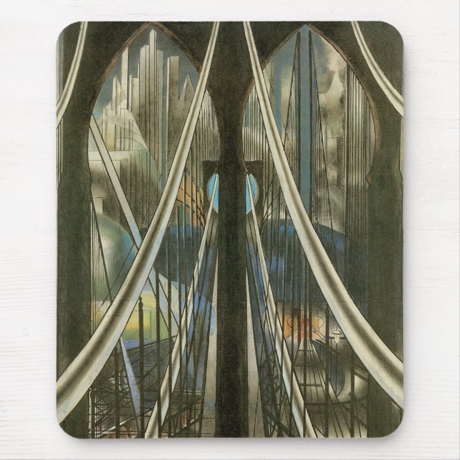 Alfombrilla De Ratón Arquitectura de Nueva York, puente de Brooklyn (Frente)