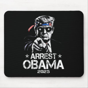 Alfombrilla De Ratón Arresto De Obama 2025 Diseño De Bandera Estadounid