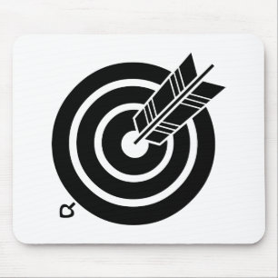 Alfombrilla De Ratón Arrow golpeó un blanco redondo