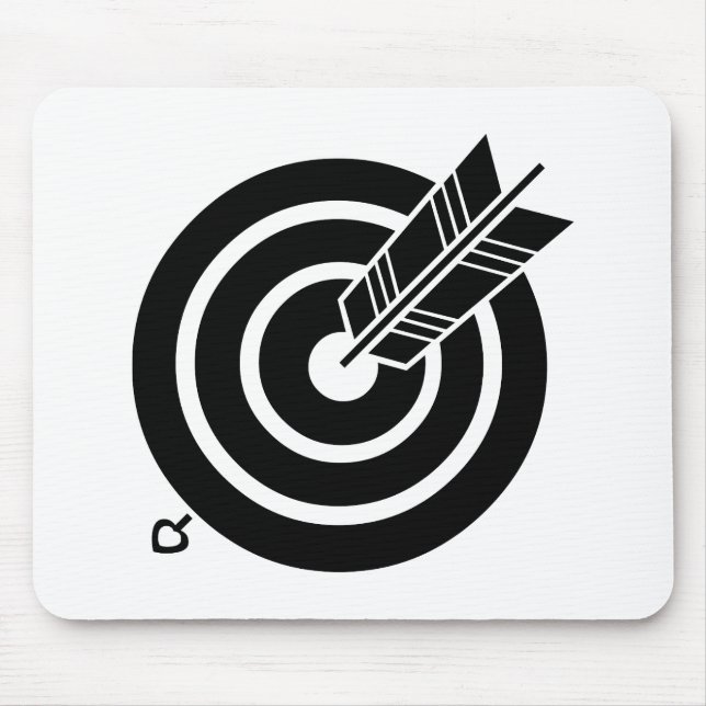 Alfombrilla De Ratón Arrow golpeó un blanco redondo (Frente)