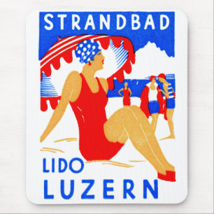Alfombrilla De Ratón Art Deco Strandbad Lido Luzern 1929