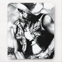 Art hand--drawn masculine western cowboy cool