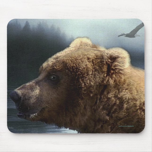 Alfombrilla De Ratón Art Mousepad, partidario de la vida silvestre Griz (Frente)