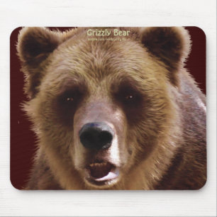 Alfombrilla De Ratón Art Mousepad, partidario de la vida silvestre Griz