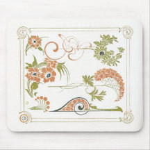Art Nouveau Mucha cáscara de arte abstracto floral