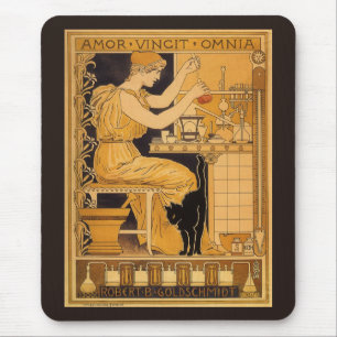 Alfombrilla De Ratón Art Nouveau vintage, el amor conquista a todos los