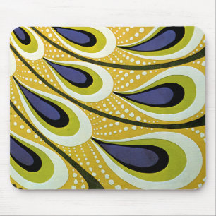 Alfombrilla De Ratón Art Nouveau vintage, pluma de pavo real de Macmill