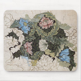 Alfombrilla De Ratón Art nouveau william morris floral wreath sketch