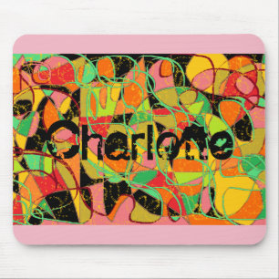 Alfombrilla De Ratón arte abstracto Charlotte del tvshow negro huérfan