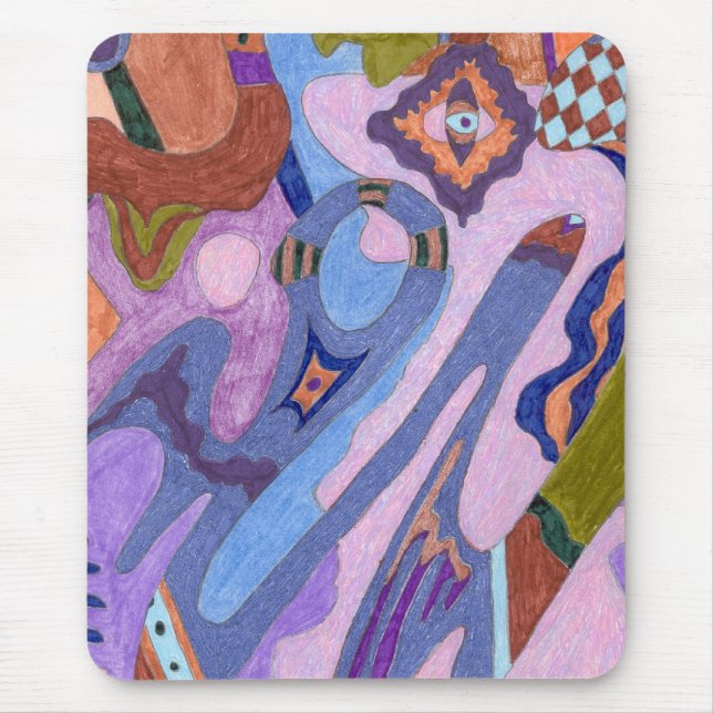 Alfombrilla De Ratón Arte abstracto de "Lavender" (Frente)