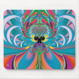 Alfombrilla De Ratón Arte abstracto de mariposa de verano