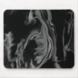 Alfombrilla De Ratón Arte abstracto en blanco y negro en una computador