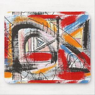 Alfombrilla De Ratón Arte abstracto pintado tercera Ojo-Mano