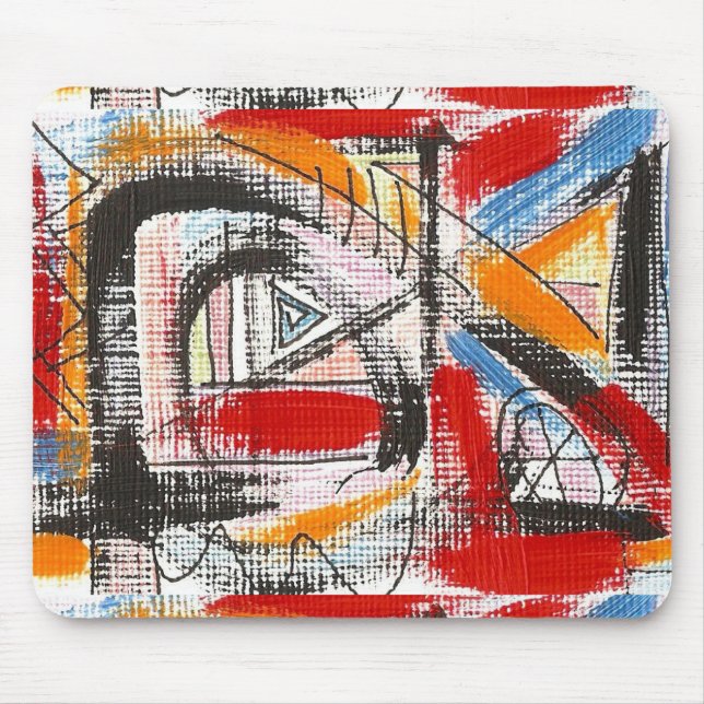 Alfombrilla De Ratón Arte abstracto pintado tercera Ojo-Mano (Frente)