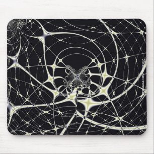 Alfombrilla De Ratón Arte abstracto Telaraña dorada