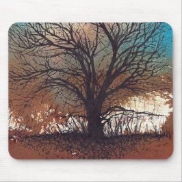 Alfombrilla De Ratón Arte acuarela de árboles