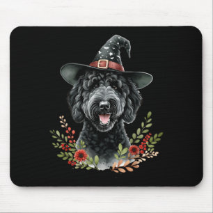 Alfombrilla De Ratón Arte acuarela de Halloween de perro Labradoodle ne