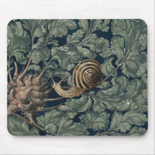 Alfombrilla De Ratón Arte Antiguo Botánico Art Nouveau Caracol Antiguo