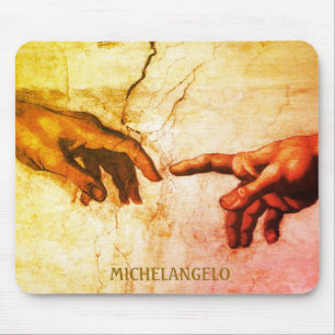 Alfombrilla De Ratón Arte Antiguo de Manos de Michelangelo